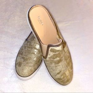 Botkier Hayden SlipOn Croc Embossed Open Back NWOT